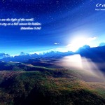 Matthew 5:14 – The Light of the world Wallpaper Christian Background