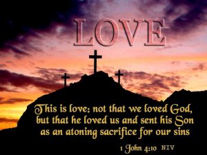 1 John 4:10 – Love of God Papel de Parede Imagem