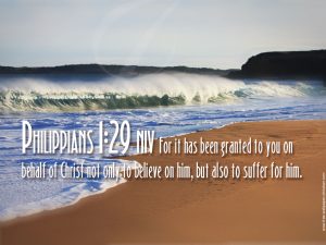 Philippians 1:29 – Suffer for Him Papel de Parede Imagem