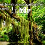 Acts 16:31 – Believe In The Lord Jesus Wallpaper Christian Background