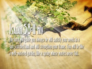 Isaiah 58:11- The Lord Will Guide You Always Papel de Parede Imagem