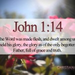 John 1:14 – The Glory of The One And Only Son Wallpaper Christian Background