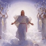 Christian Image: Jesus Christ on Heaven with Angels Wallpaper Christian Background