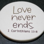 Christian Photography: Love Never Ends Badge Wallpaper Christian Background