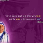 Christian Quote: Smile By Mother Teresa Wallpaper Christian Background