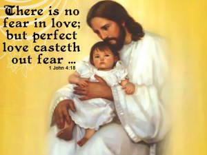 John 4:18 – There is No Fear in Love Papel de Parede Imagem