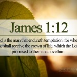 Bible Verse: James 1:12 Endure Temptation Wallpaper Christian Background