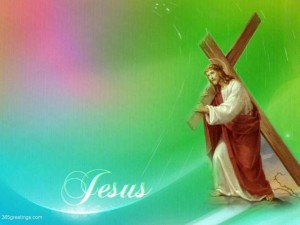 Jesus With Cross Papel de Parede Imagem