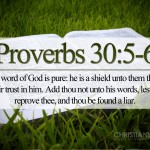 Proverbs 30:5-6 – Every Word of God is Pure Wallpaper Christian Background