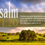 Psalm 71:20 – God Will Bring You Up Wallpaper Christian Background