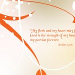 Psalm 73:26 – Strength of My Heart Wallpaper Christian Background