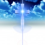 Christian Graphic: Cross In Blue Light Wallpaper Christian Background