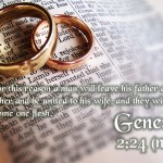 One Love, One Heart: Genesis 2:24 Wallpaper Christian Background
