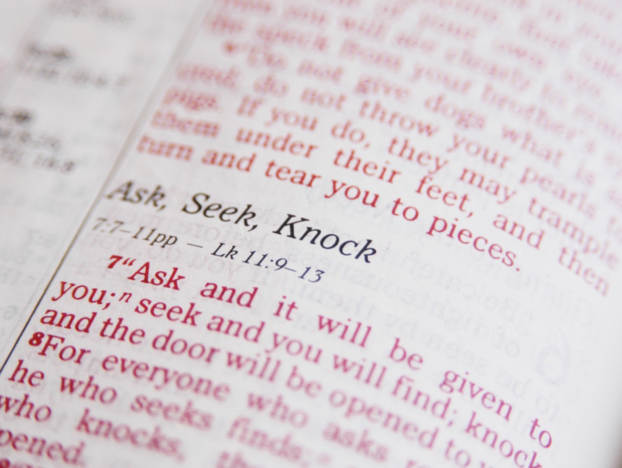 Ask, seek, knock