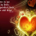 1 John 4:18 – Perfect Love Cast Out Fear Wallpaper Christian Background