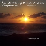 Philippians 4:13 – Strengthened Wallpaper Christian Background