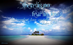 1 John 4:18 – Perfect Love Drives Out Fear Papel de Parede Imagem