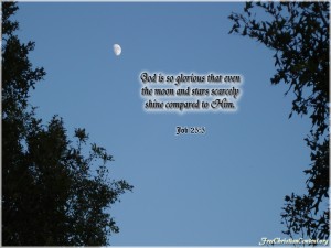 Job 25:5 – Moon and Stars Papel de Parede Imagem