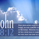 John 8:12 – Light of the World Wallpaper Christian Background