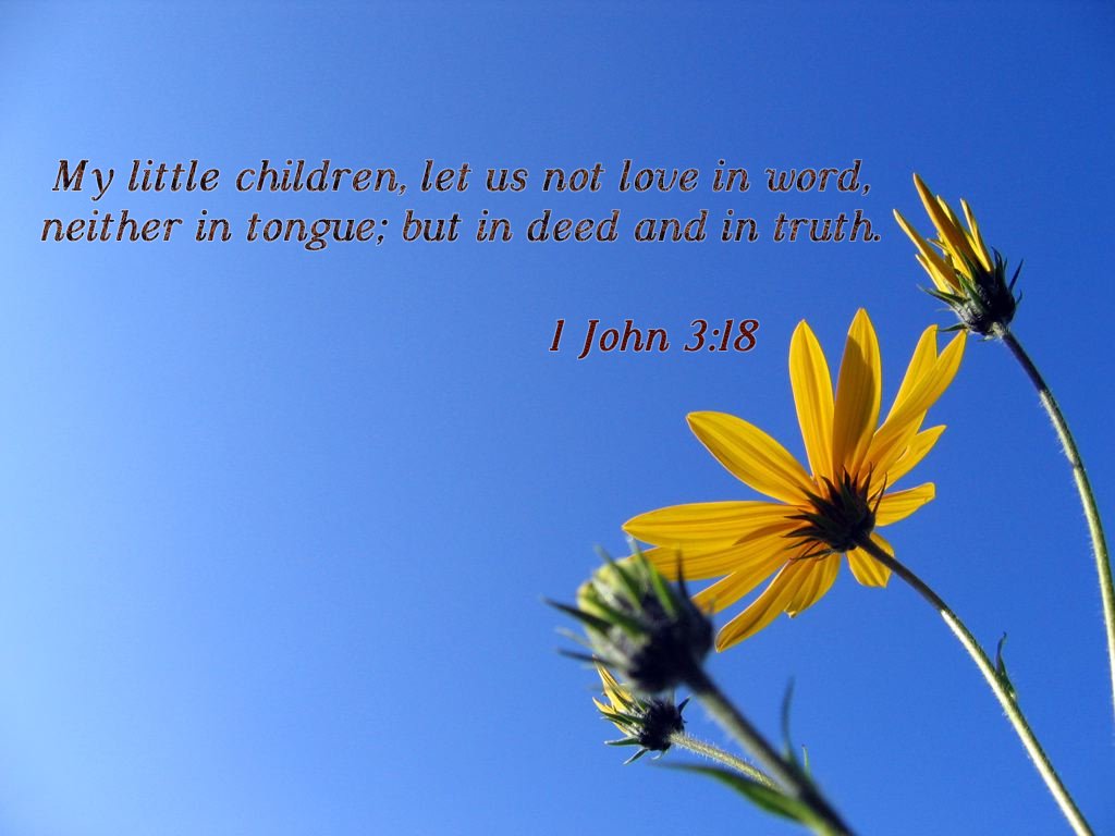 Christian wallpaper 1 John 3:18