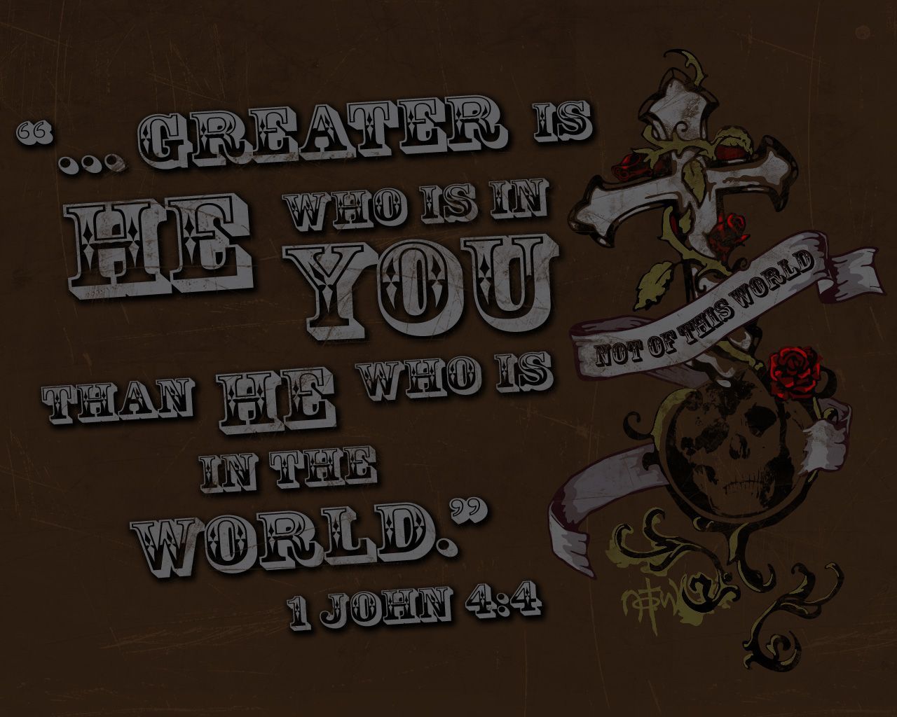 Christian wallpaper 1Jonh 4:4