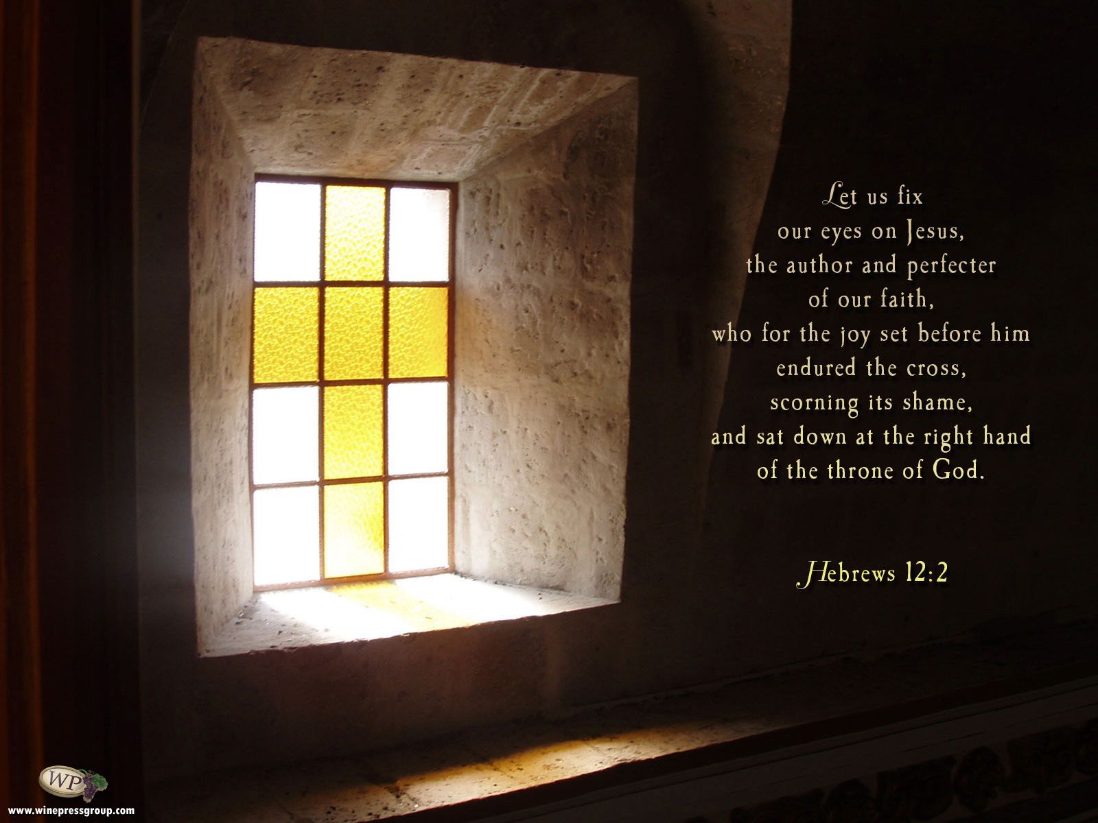 Christian wallpaper Hebrews 12:2