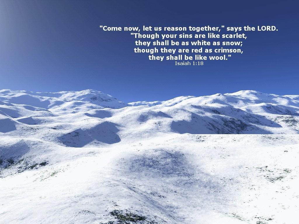 Christian wallpaper Isaiah 1:18