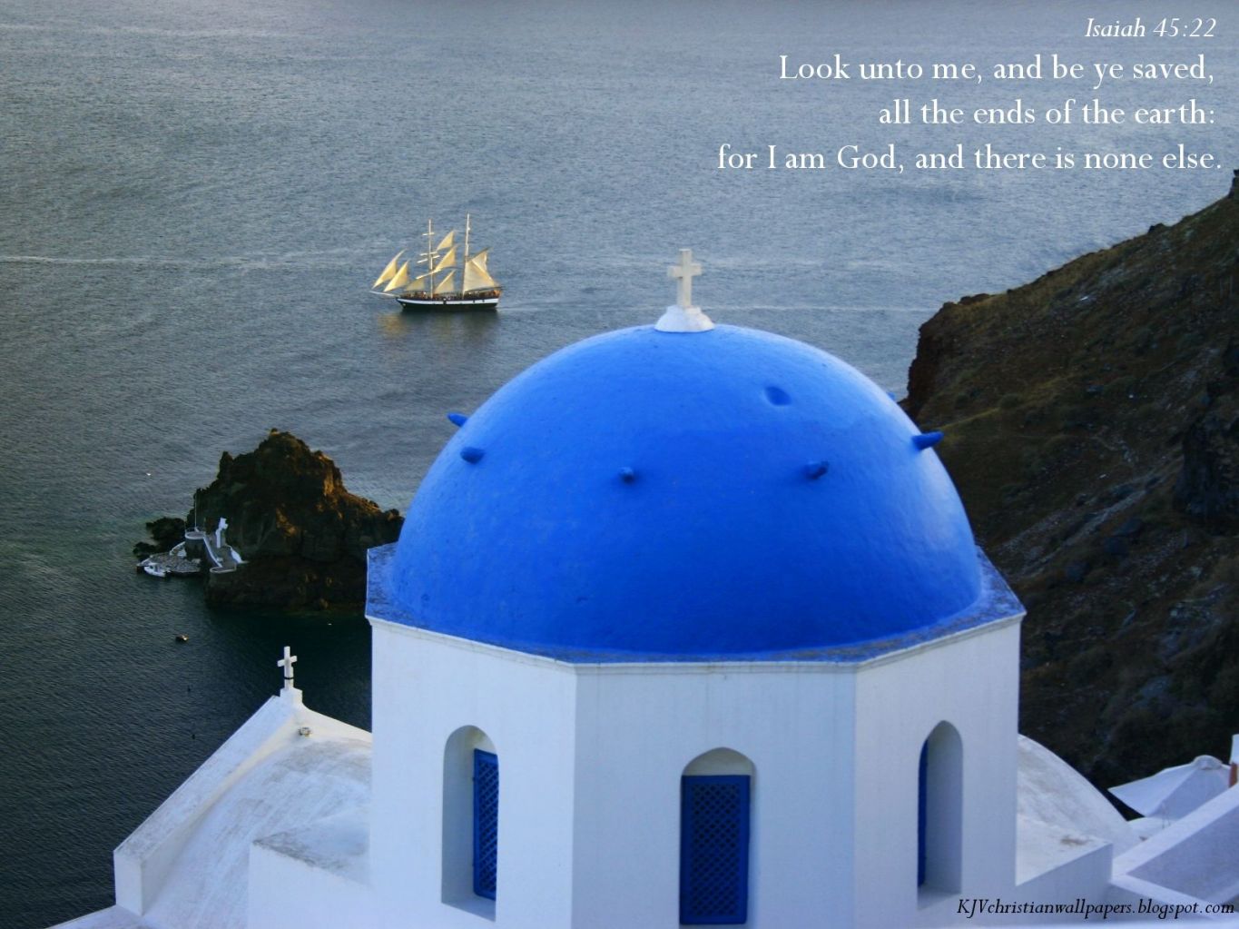 Christian wallpaper Isaiah 45:22