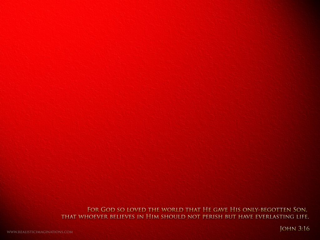 Christian wallpaper John 3:16 - Red