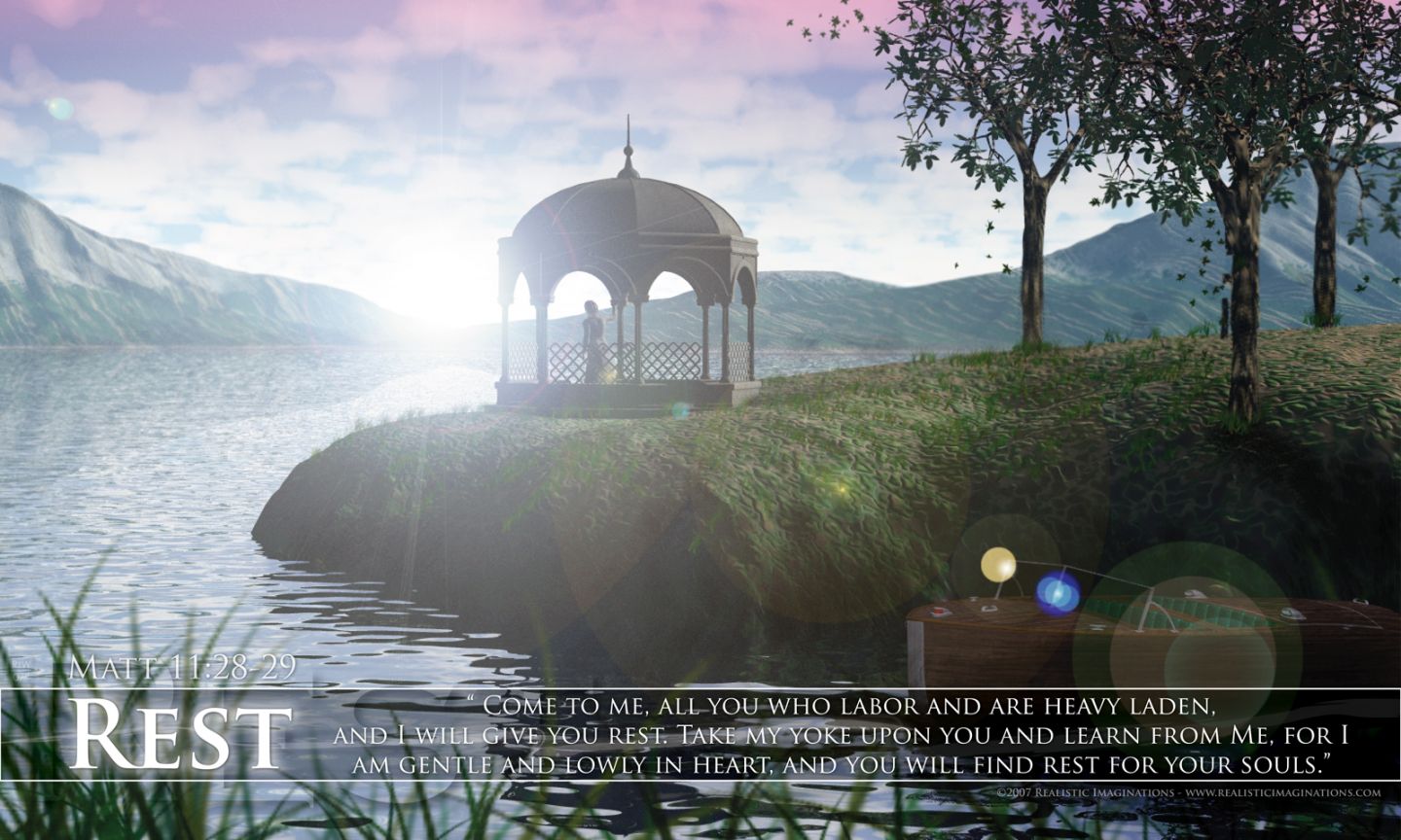 Christian wallpaper Matthews 11:28-29