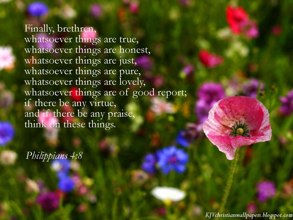 Christian wallpaper Philippians 4:8