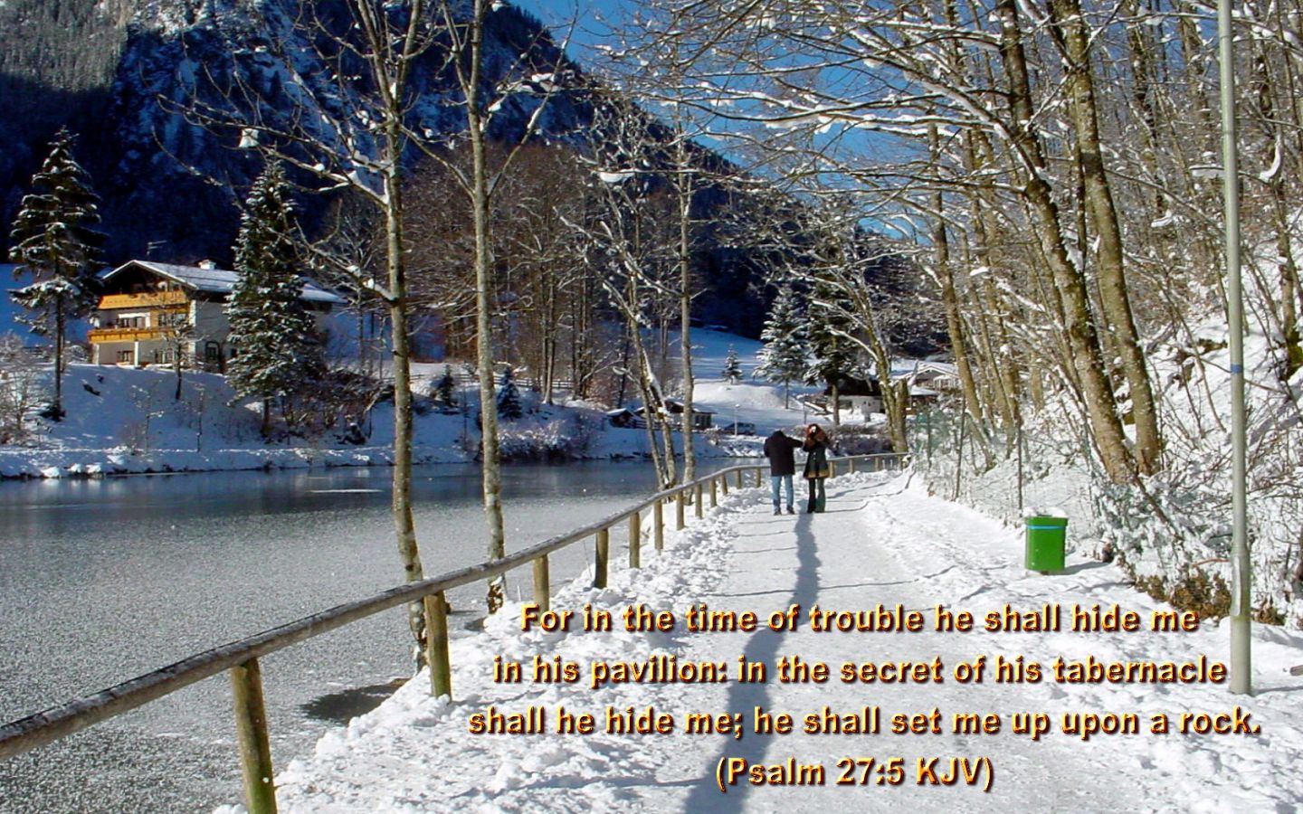 Christian wallpaper Psalm 27:5