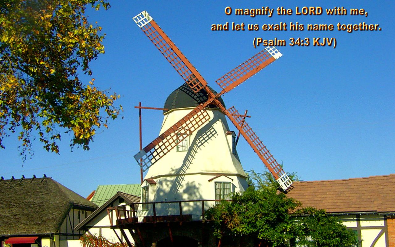 Christian wallpaper Psalm 34:3