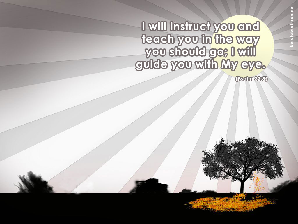 Christian wallpaper Psalms 32:8