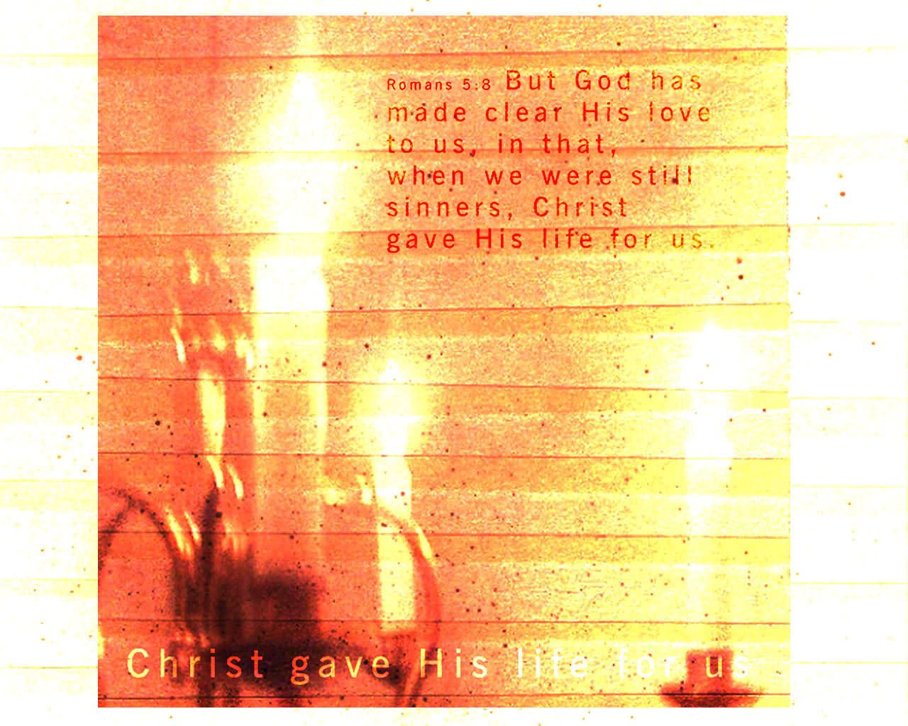 Christian wallpaper Romanos 5:8