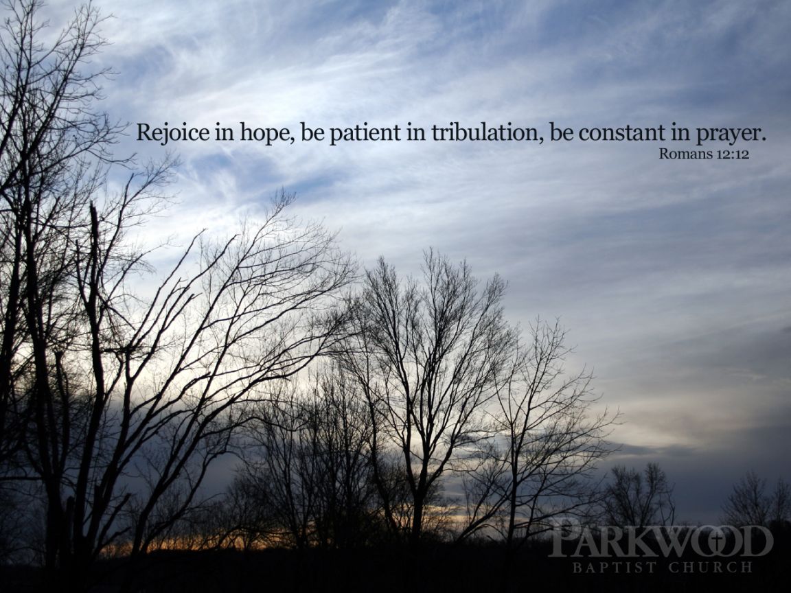 Christian wallpaper Romans 12:12