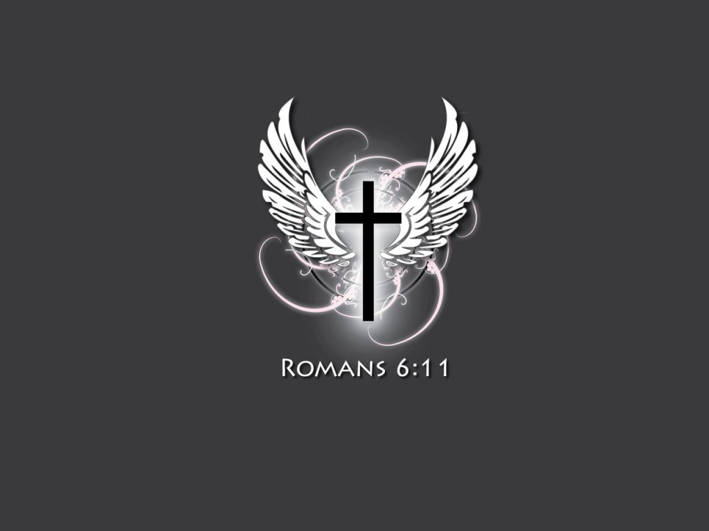Christian wallpaper Romans 6:11 and Wings