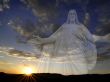 Details for the 'Sunset Jesus' free image, background, wallpaper