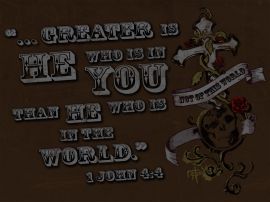 1 John 4:4 christian wallpaper, christian background