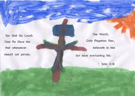 the Cross - John 3:16 christian wallpaper, christian background