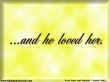 Details for the 'And He Loved Her...' free image, background, wallpaper