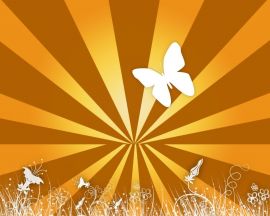 Orange skies and butterflies christian wallpaper, christian background