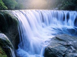 Illuminated Waterfall christian wallpaper, christian background
