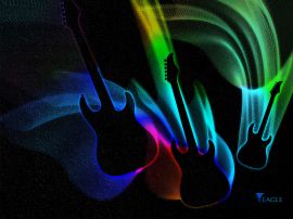 Colorful guitars christian wallpaper, christian background
