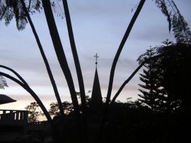 Church and palm christian wallpaper, christian background