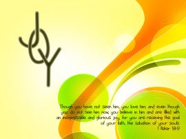 1 Peter 1:8-9 christian wallpaper, christian background