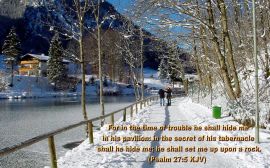 Psalm 27:5 christian wallpaper, christian background