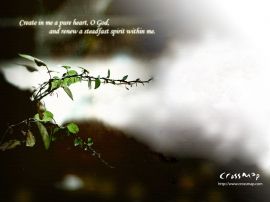 Create in me a pure heart christian wallpaper, christian background
