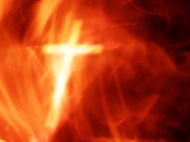 Cross and Fire christian wallpaper, christian background