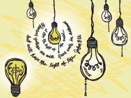 Light bulb christian wallpaper, christian background